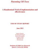 Object Parenting UR Teen. A Randomised Trial of implementation and effectiveness. End of study reportcover