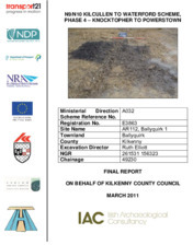 Object Archaeological excavation report, E3863 Ballyquirk 1,   County Kilkenny.cover picture