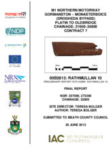 Object Archaeological excavation report, 00E0813 Rathmullan 10  , County Meath.cover