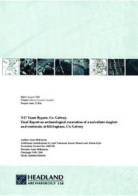 Object Archaeological excavation report,  06E1139 Kilcloghans,  County Galway.cover picture