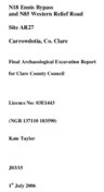 Object Archaeological excavation report,  03E1443 Carrowdotia Site AR27,  County Clare.cover