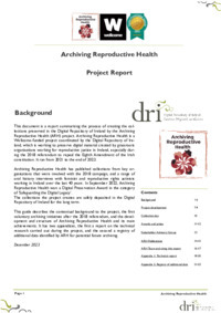 Object Archiving Reproductive Health: Project Reporthas no cover picture