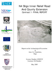 Object Archaeological excavation report, 03E0535 Area 1A Tonafortes, County Sligo.cover