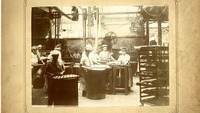 Object Young male bakers preparing biscuits in Jacob's Biscuit Factorycover picture
