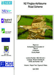 Object Archaeological excavation report,  03E1252 Cookstown Site 25 Vol 1,County Meath.cover picture