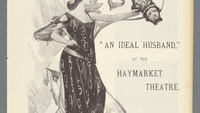 Object Supplement from The Sketch, 3 February 1895, with a review and photographs of the actors in a production of Oscar Wilde’s An Ideal Husband at the Haymarket Theatre. IE TCD MS 11437/3/1/5cover picture