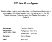 Object E4105,  E4131,  E4524,  N25 New Ross Bypass_C14 dating & calibration certificates_supplement,  County Wexford.has no cover picture