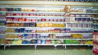 Object Shelves packed with biscuitscover
