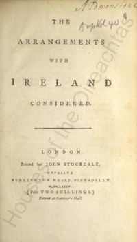 Object The arrangements with Ireland consideredcover
