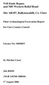 Object Archaeological excavation report,  04E0053 Ballymachill Site AR107,  County Clare.has no cover picture