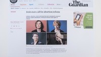 Object The Guardian article - Irish stars call for abortion reformcover picture