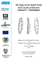 Object Archaeological excavation report, 03E0544 Area 1C Caltragh, County Sligo.cover picture