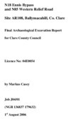 Object Archaeological excavation report,  04E0054 Ballymachill Site AR108,  County Clare.has no cover