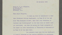 Object Letter from Robert Saudek, London, UK to R.W.G. Hingston, 24 November 1932cover picture