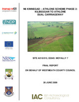 Object Archaeological excavation report,  E2643 Moyally,  County Offaly.has no cover picture
