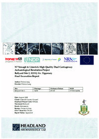 Object Archaeological excavation report,  E2332 Ballyard Site 2,  County Tipperary.has no cover picture