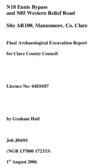 Object Archaeological excavation report,  04E0187 Manusmore Site AR100,  County Clare.has no cover