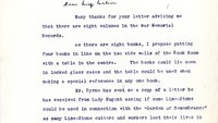 Object Letter [original] from Sir Edwin Lutyens, 5 Eaton Gate, London S.W.I to Miss H.G. Wilson, Secretary, Irish National War Memorial Committee, Room No. 7, 102 Grafton Street, Dublin.cover