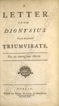 Object A letter from Dionysius to the renowned triumviratehas no cover picture