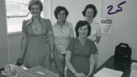 Object Office workers in a portacabin at the Tallaght sitecover