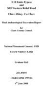 Object Archaeological excavation report,  E2021 Clare Abbey,  County Clare.cover