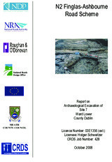 Object Archaeological excavation report,  03E1356 Ward Lower Site 7, County Dublin.cover picture