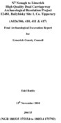 Object Archaeological excavation report,  E2481 Ballyhisky Site 1,  County Tipperary.cover