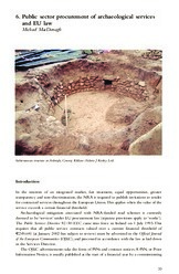 Object Public sector procurement of archaeological services and EU lawcover picture