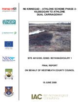 Object Archaeological excavation report,  E2663 Boyanaghcalry 1,  County Westmeath.cover