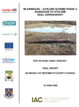Object Archaeological excavation report,  E2664 Seeoge 1,  County Westmeath.cover picture