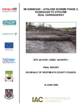 Object Archaeological excavation report,  E2665 Aghafin 1,  County Westmeath.has no cover picture