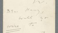 Object Letter from Oscar Wilde to Harry Morell. IE TCD MS 11437/1/1/4cover picture