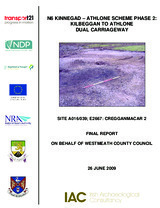 Object Archaeological excavation report,  E2667 Cregganmacar 2,  County Westmeath.cover picture