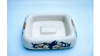 Object White ashtray with coloured designcover picture