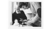 Object Oisín Kelly and Jim Kirkwood at work in ceramics departmentcover picture