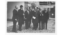 Object W.H. Walsh and dignitaries in courtyard at official opening of KDWcover picture