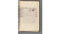 Object Book of Estimates 1905-1912: Envelope inserted into page 712cover picture