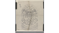 Object Belfast, Co. Antrim: Stormont Presbyterian Church: Pencil sketch of Christ for stained glass window, versocover picture