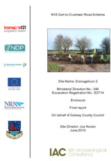 Object Archaeological excavation report,  E3714 Sranagalloon 2,  County Clare.cover