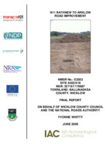 Object Archaeological excavation report,  E3203 Ballinaskea A022-018,  County Wicklow.has no cover