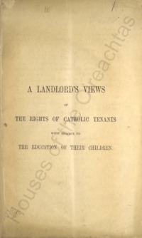 Object A landlord's views of the right of Catholic tenants with respect to the education of their childrencover picture