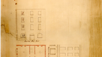 Object Proposed elevation for house at corner of Burgh Quay and Hawkins Streetcover
