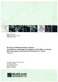 Object Archaeological excavation report,  E2046 Carrowkeel Vol 2,  County Galway.has no cover