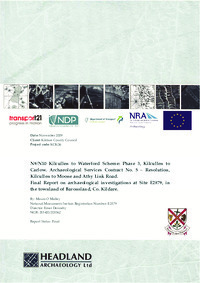 Object Archaeological excavation report,  E2879 Baronsland,  County Kildare.cover picture