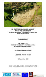 Object Archaeological excavation report, 03E0888 site 110 Monanny 1, County Monaghan.cover picture