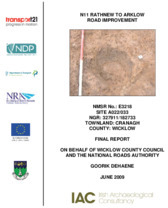 Object Archaeological excavation report,  E3218 Cranagh A022-033,  County Wicklow.cover picture