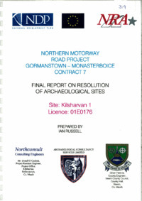 Object Archaeological excavation report, 01E0176 Kilsharvan 1, County Meath.cover