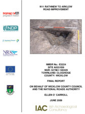 Object Archaeological excavation report,  E3224 Cloghoge A022-039,  County Wicklow.cover picture