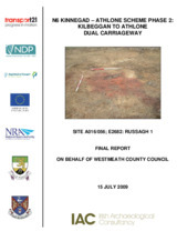 Object Archaeological excavation report,  E2682 Russagh 1,  County Offaly.has no cover picture