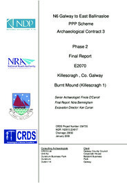 Object Archaeological excavation report,  E2070 Killescragh 1,  County Galway.cover picture